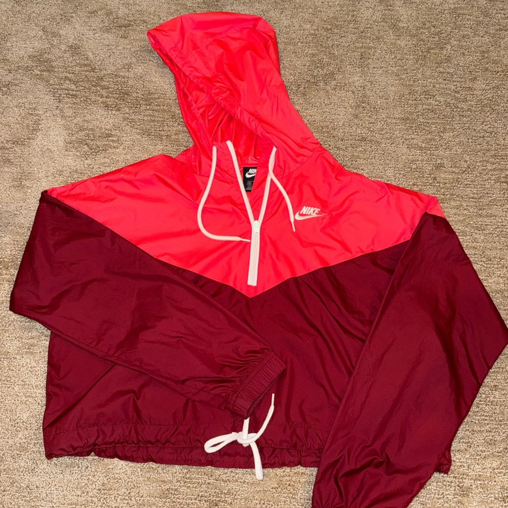 Nike Red and Burgundy Women's Jacket